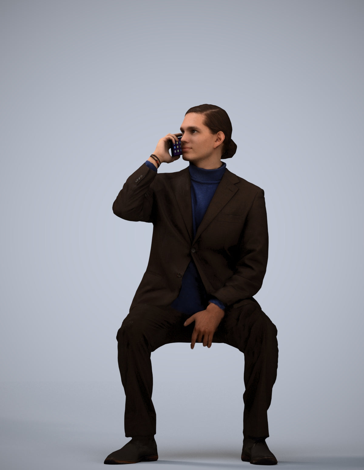 3D scanned man business, photorealistic archviz people for Enscape and SketchUp