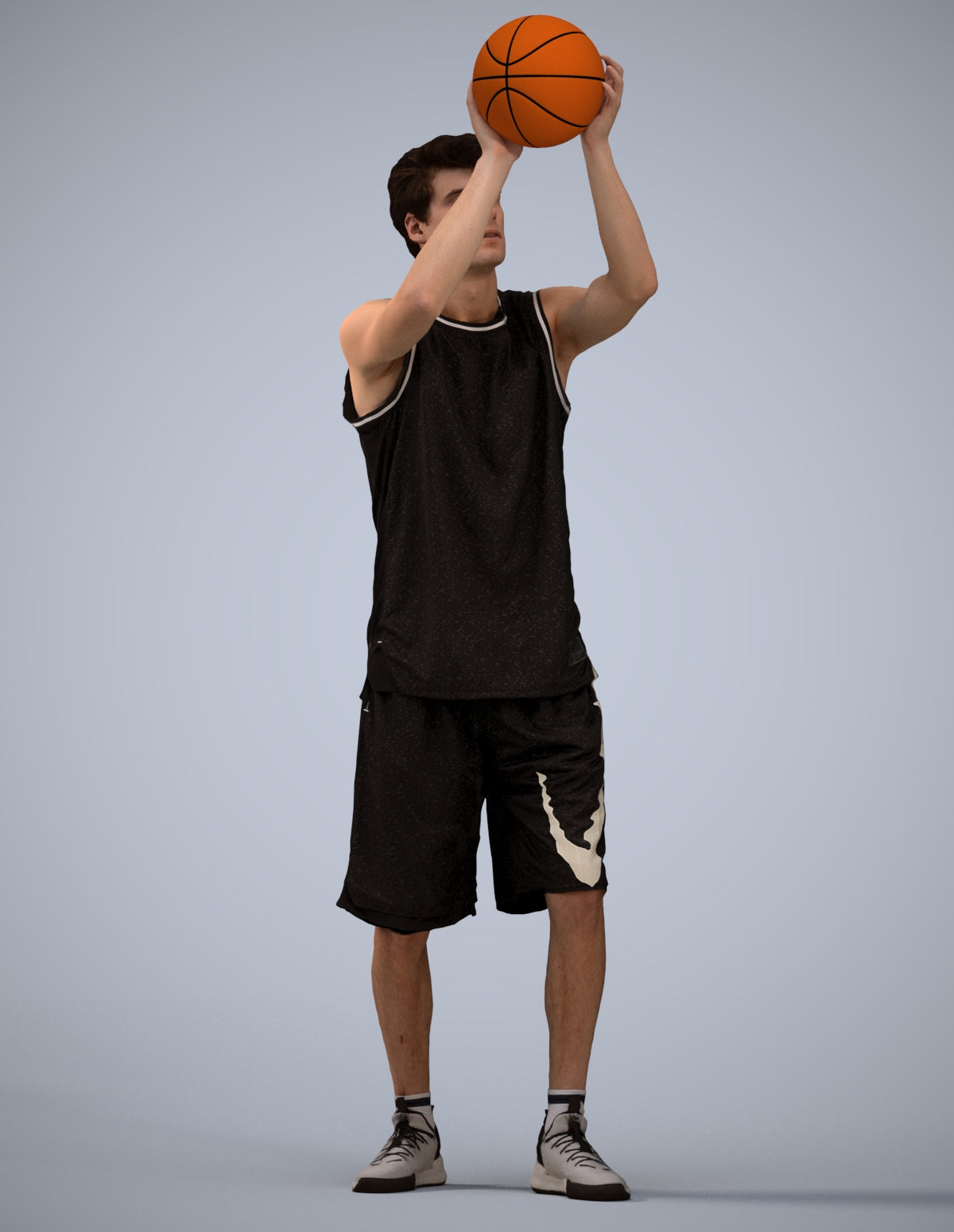 3D people model man sport, scanned human for 3ds Max rendering