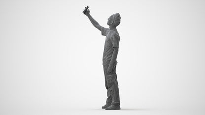 3D human model man casual standing, photogrammetry scanned person for archviz, square thumbnail