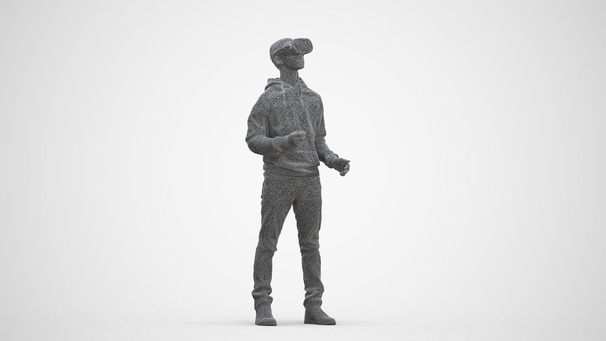 realistic 3D human boy casual kids, archviz people FBX OBJ for Blender, three-quarter front view render