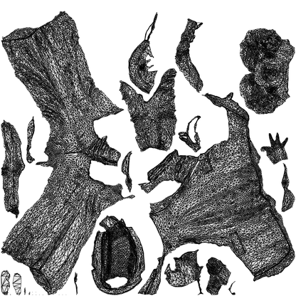 scanned 3D woman business standing, photogrammetry people for Enscape and V-Ray, wireframe top-down view