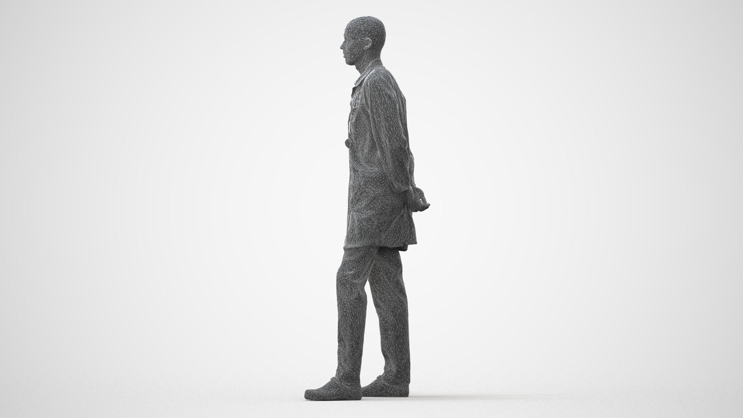 photogrammetry 3D man medical, realistic human model archviz FBX, square thumbnail