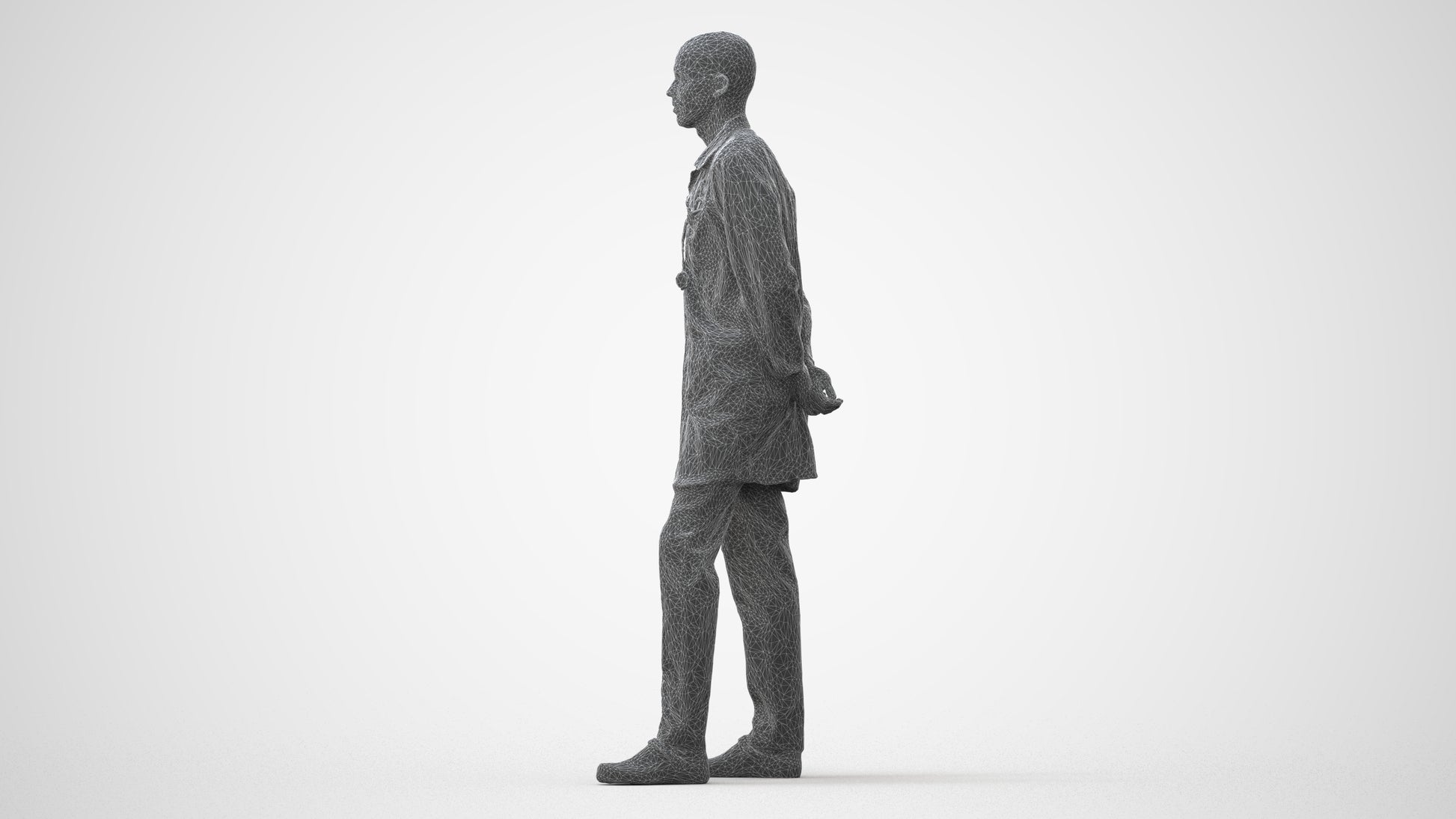 photogrammetry 3D man medical, realistic human model archviz FBX, square thumbnail