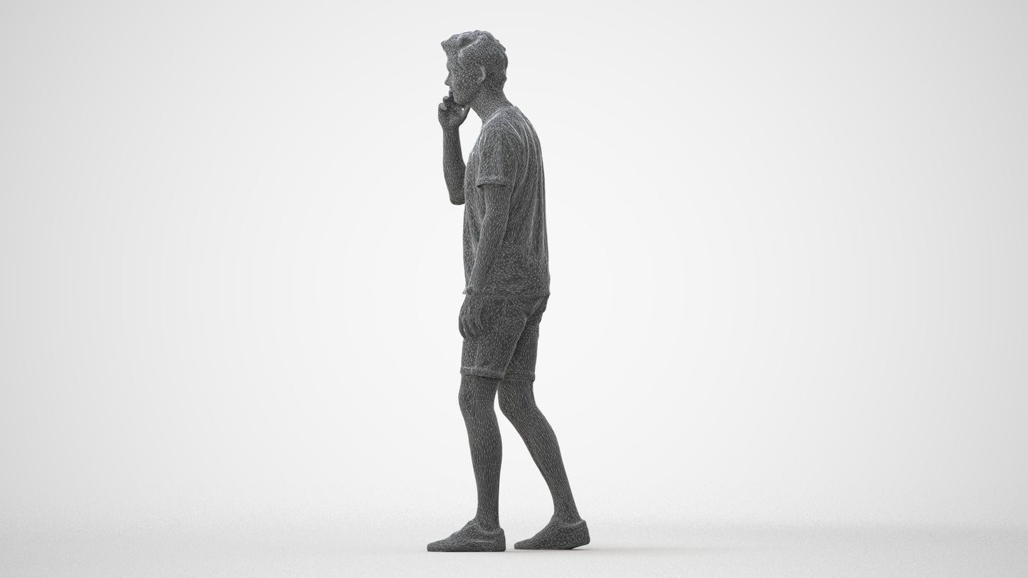 realistic 3D people man casual walking, render-ready for V-Ray and Corona, FBX OBJ, square thumbnail