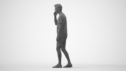 realistic 3D people man casual walking, render-ready for V-Ray and Corona, FBX OBJ, square thumbnail