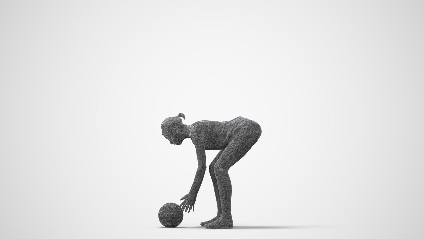 realistic 3D people woman sport, render-ready for V-Ray and Corona, FBX OBJ, square thumbnail