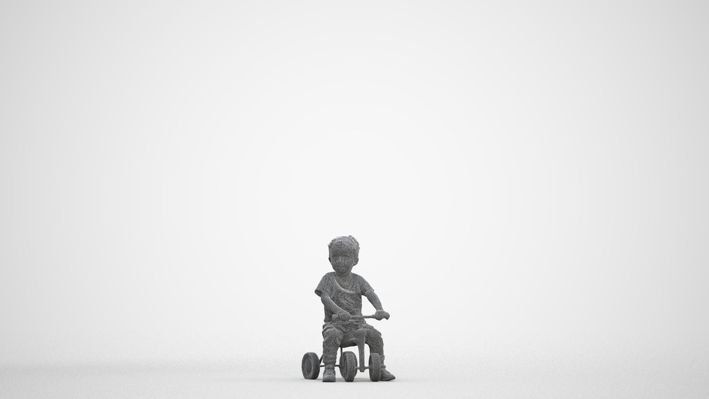 realistic 3D people boy casual kids, render-ready for V-Ray and Corona, FBX OBJ, three-quarter front view render