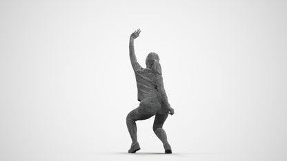 photogrammetry 3D woman sport, realistic human model archviz FBX, wireframe front view