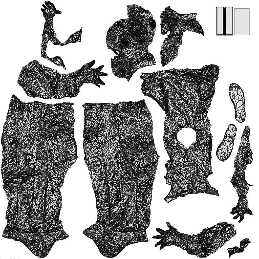 3D scanned girl kids, photorealistic archviz people for Enscape and SketchUp, wireframe top-down view