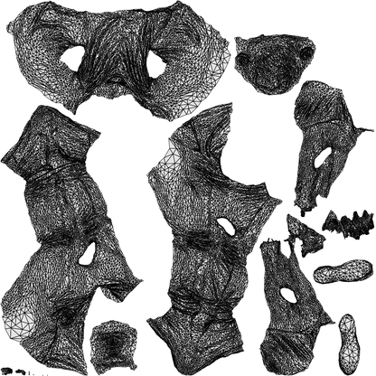 scanned 3D man casual sitting, photogrammetry people for Enscape and V-Ray, wireframe top-down view