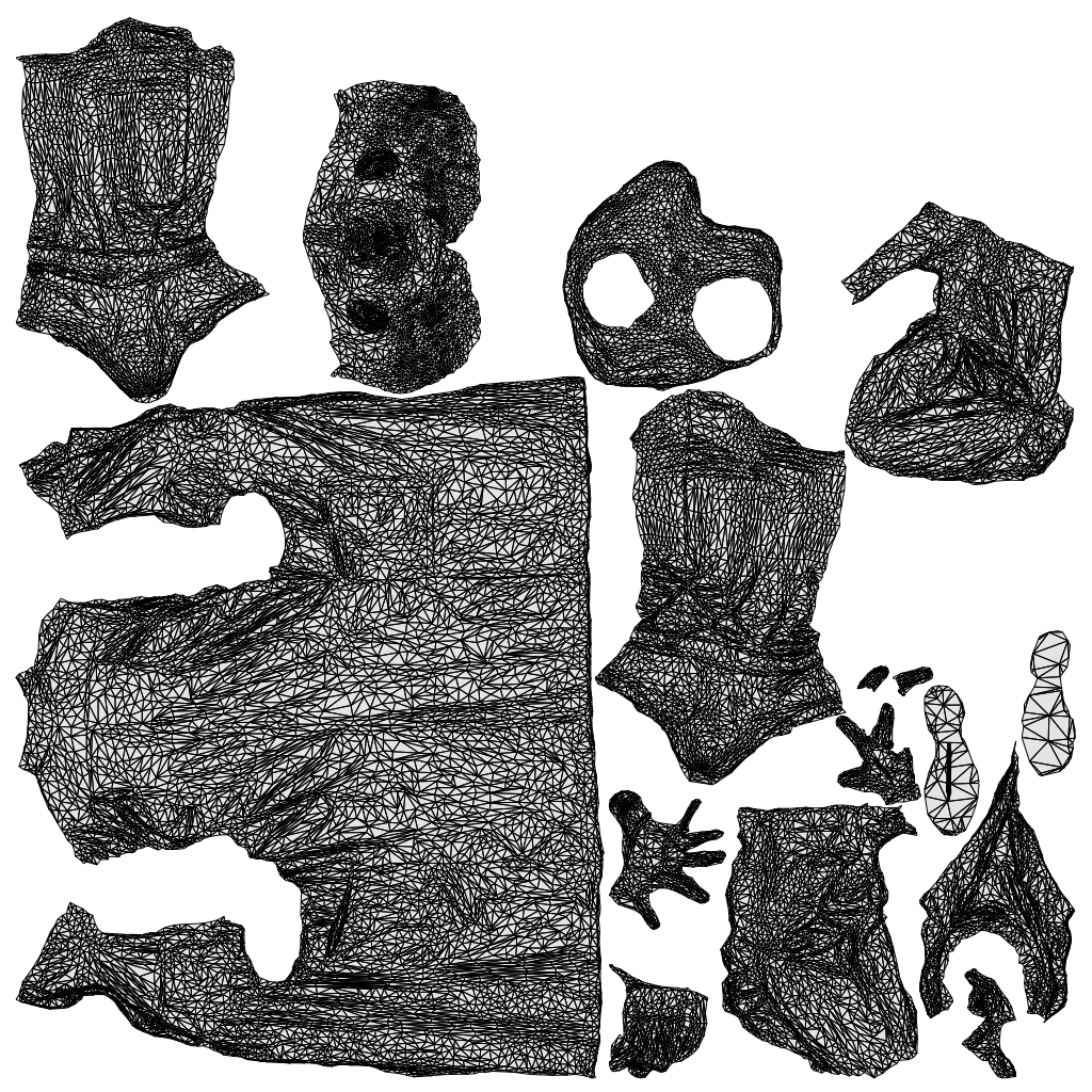realistic 3D people man medical, render-ready for V-Ray and Corona, FBX OBJ, wireframe top-down view