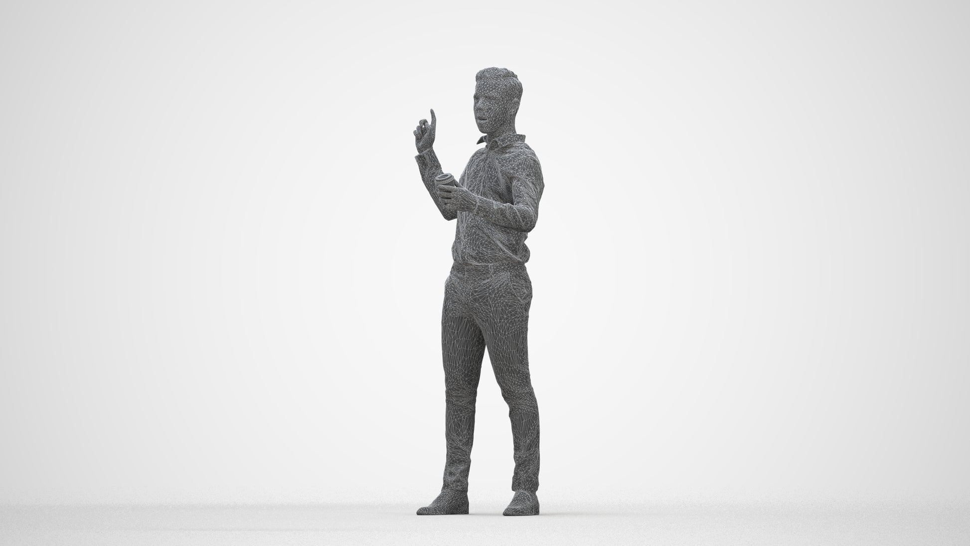 realistic 3D boy kids, scanned archviz people for Blender and 3ds Max, wireframe back view