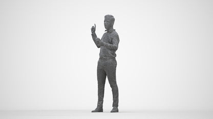 realistic 3D boy kids, scanned archviz people for Blender and 3ds Max, wireframe back view