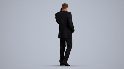 realistic 3D people man business, render-ready for V-Ray and Corona, FBX OBJ, front view render
