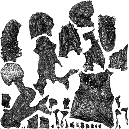 photogrammetry 3D woman business sitting, realistic human model archviz FBX, wireframe top-down view