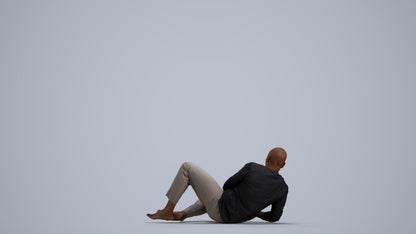 realistic 3D human man bathroom, archviz people FBX OBJ for Blender, front view render