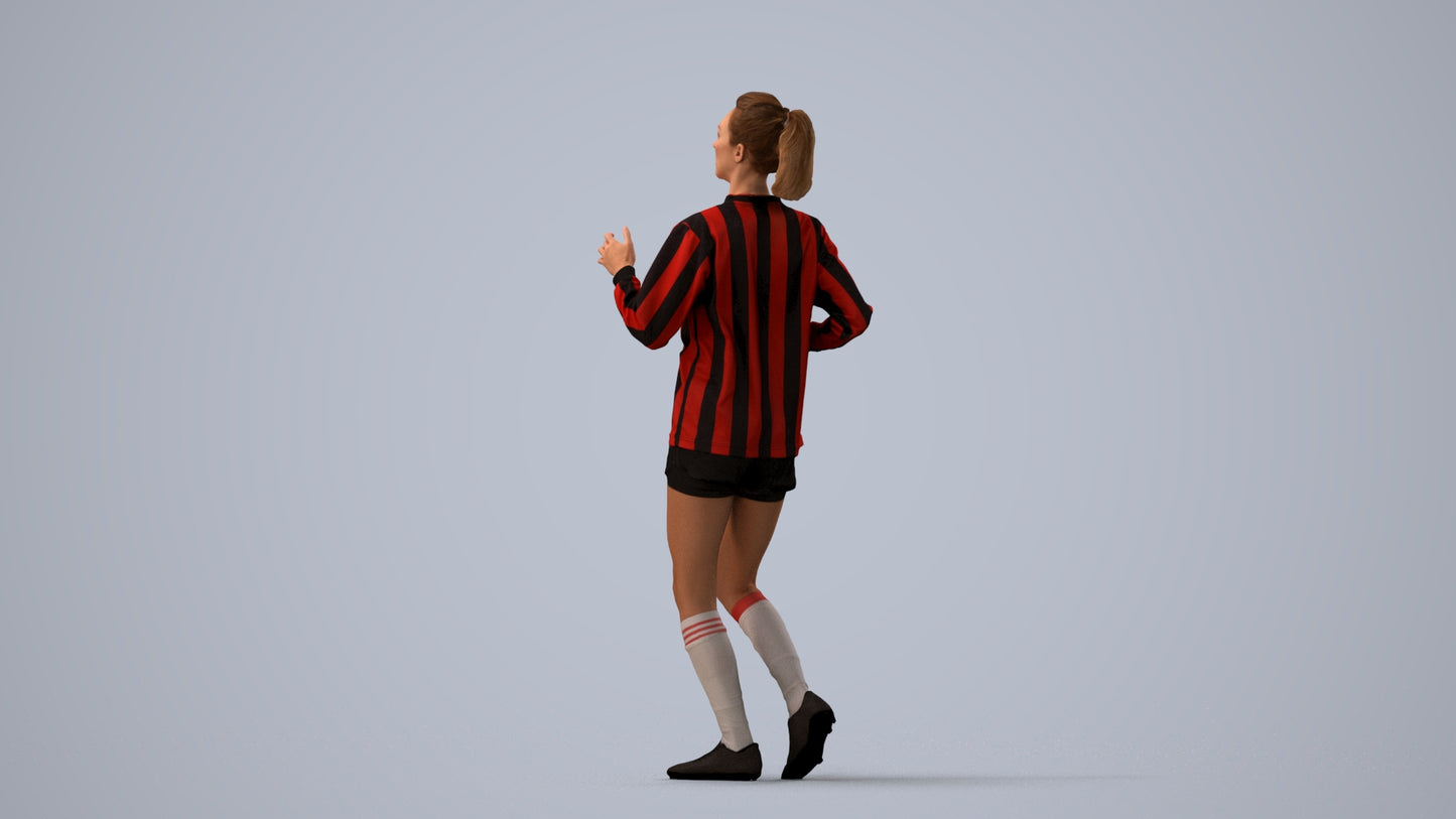 realistic 3D people woman sport, render-ready for V-Ray and Corona, FBX OBJ, three-quarter view render