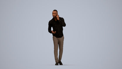 realistic 3D people man business walking, render-ready for V-Ray and Corona, FBX OBJ, top-down view render