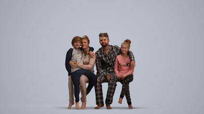 photogrammetry 3D girl casual kids, realistic human model archviz FBX, standing pose render