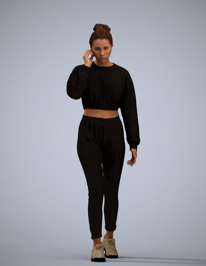 3D people model woman sport, scanned human for 3ds Max rendering