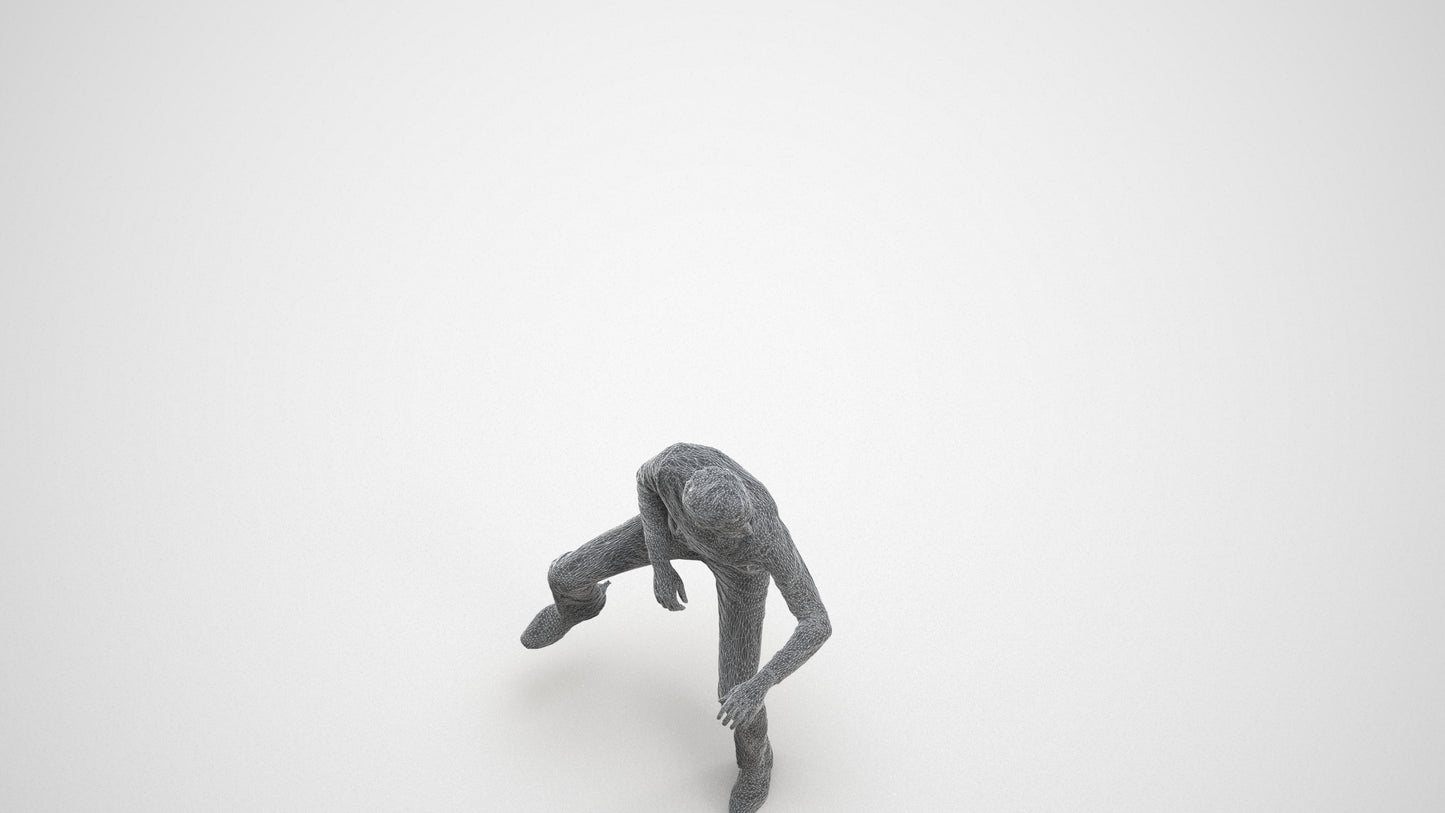 3D scanned man driving casual, photorealistic archviz people for Enscape and SketchUp, wireframe three-quarter view