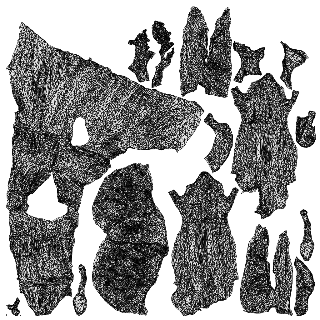3D people model woman casual standing, scanned human for 3ds Max rendering, wireframe top-down view
