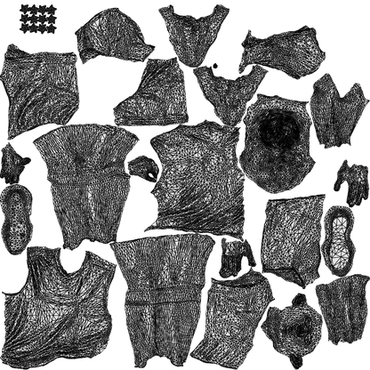 realistic 3D people woman sport, render-ready for V-Ray and Corona, FBX OBJ, wireframe top-down view
