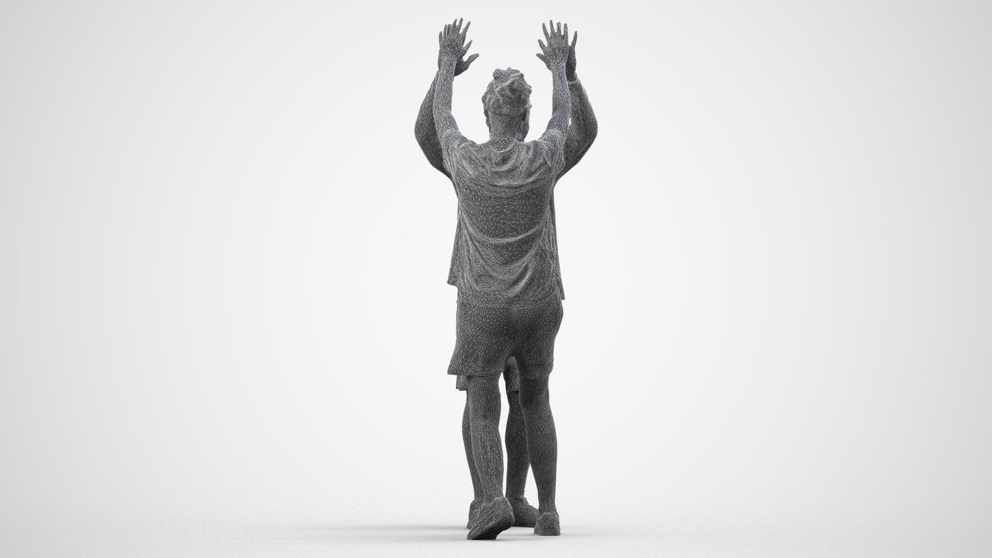 realistic 3D human woman sport, archviz people FBX OBJ for Blender, wireframe side view