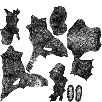 realistic 3D man casual sitting, scanned archviz people for Blender and 3ds Max, wireframe top-down view