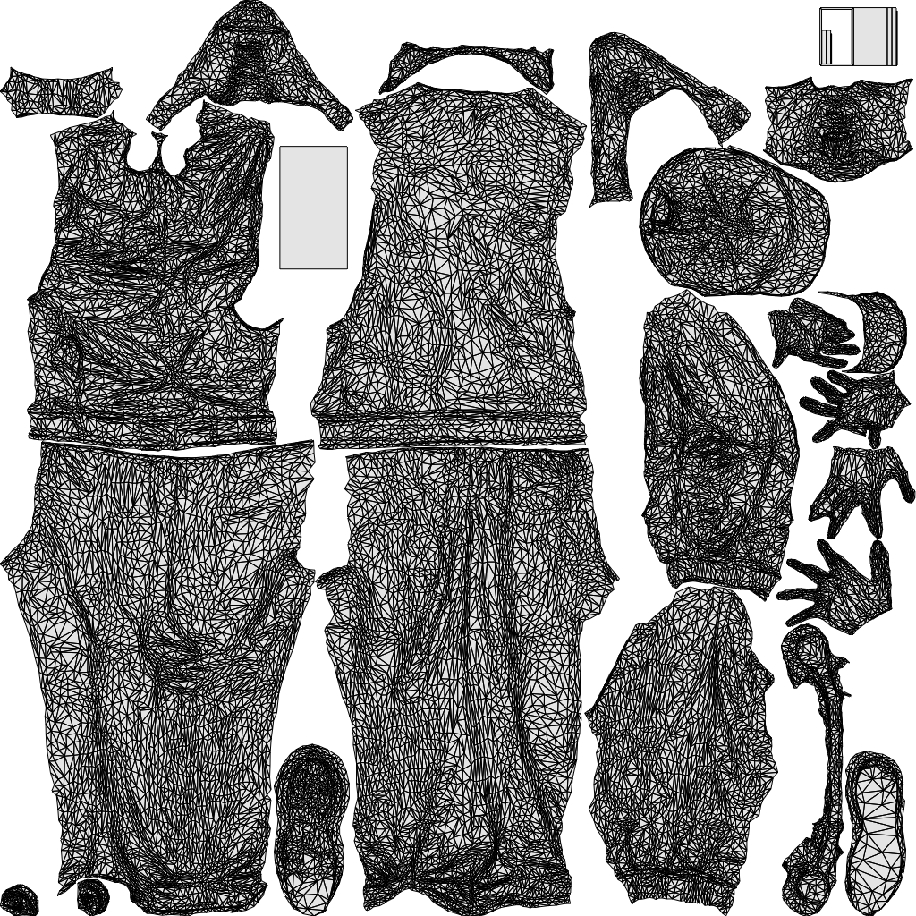 3D human model man sport walking, photogrammetry scanned person for archviz, wireframe top-down view