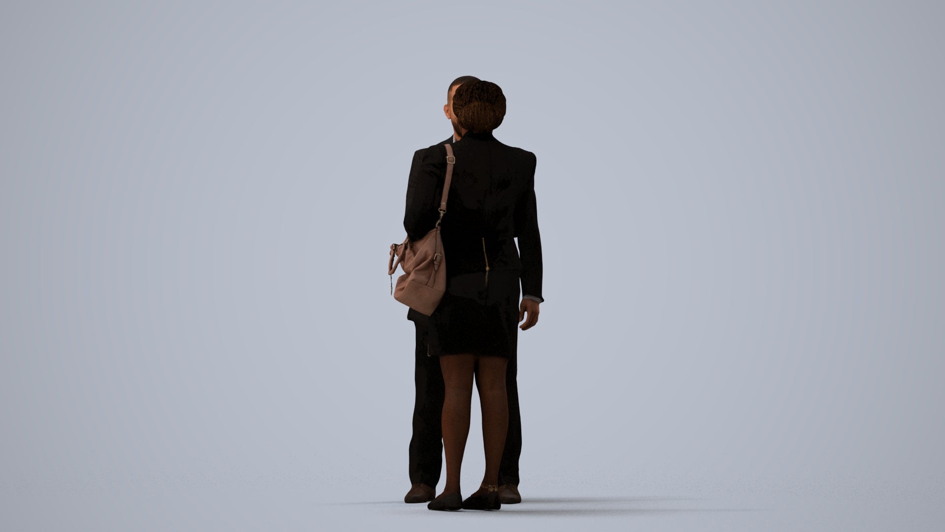 realistic 3D people man business, render-ready for V-Ray and Corona, FBX OBJ, three-quarter view render