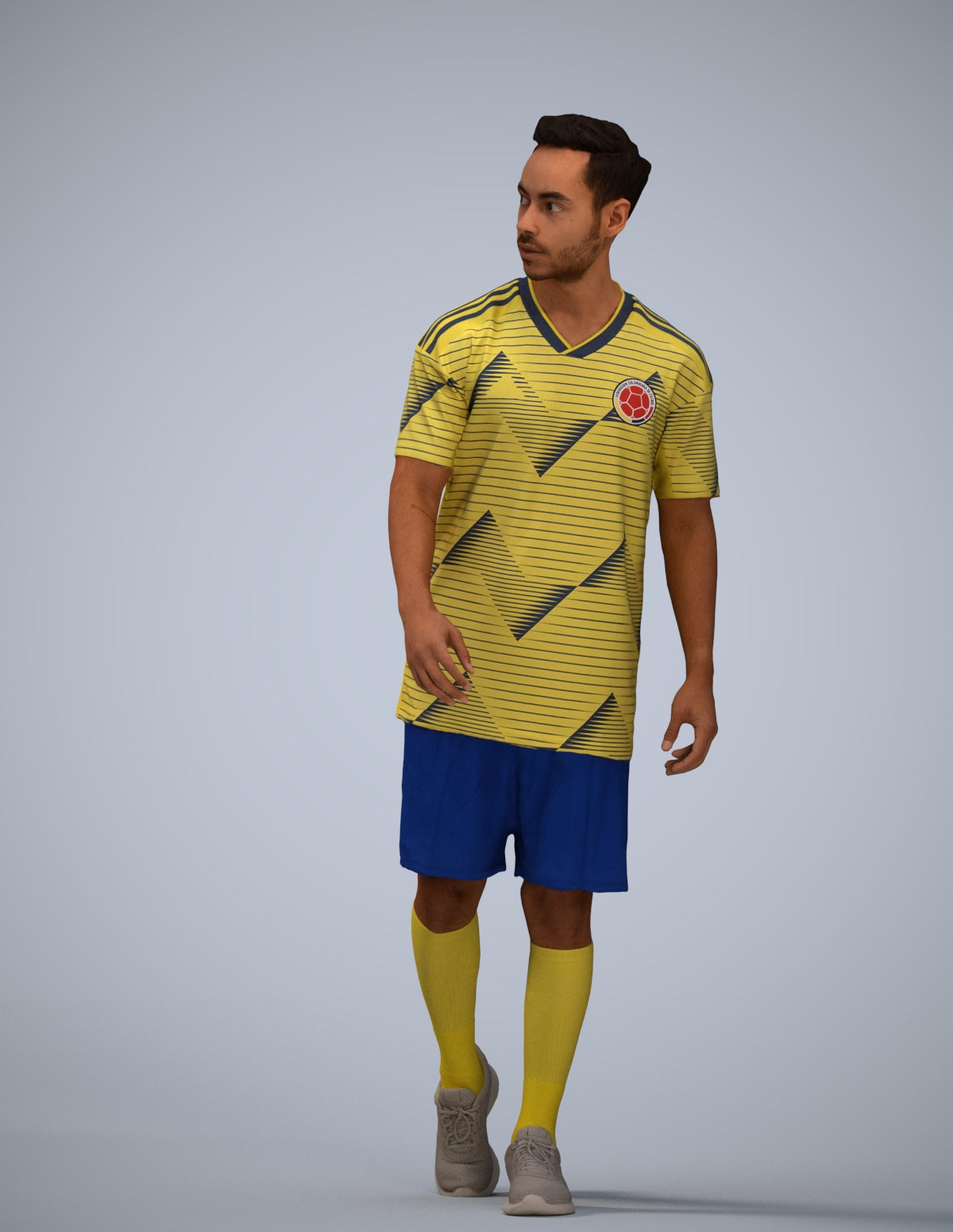 photogrammetry 3D man sport, realistic human model archviz FBX