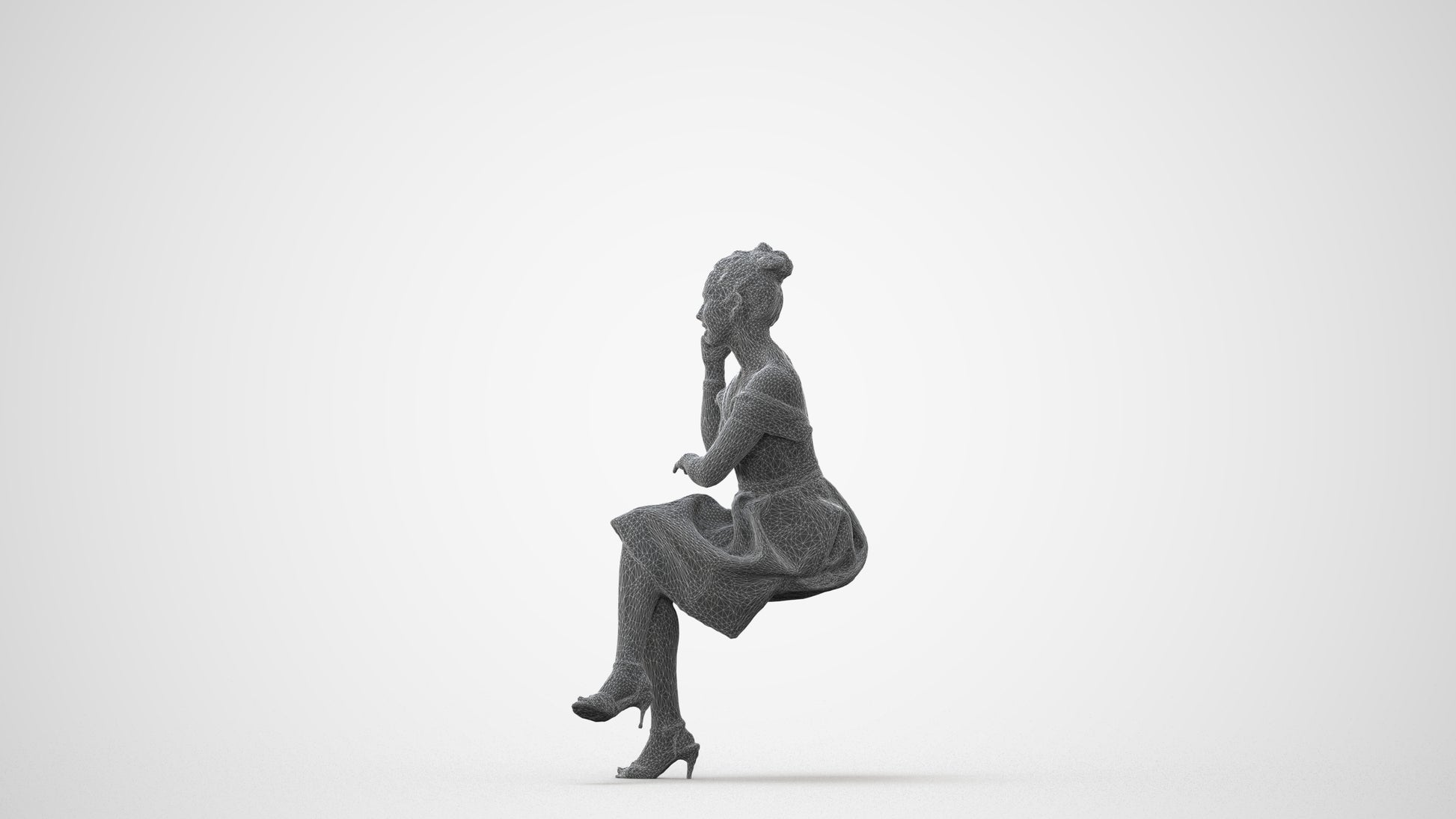 3D people model woman formal formalaffairs, scanned human for 3ds Max rendering, square thumbnail