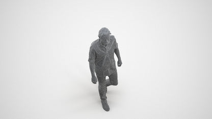 realistic 3D people man casual standing, render-ready for V-Ray and Corona, FBX OBJ, wireframe three-quarter view