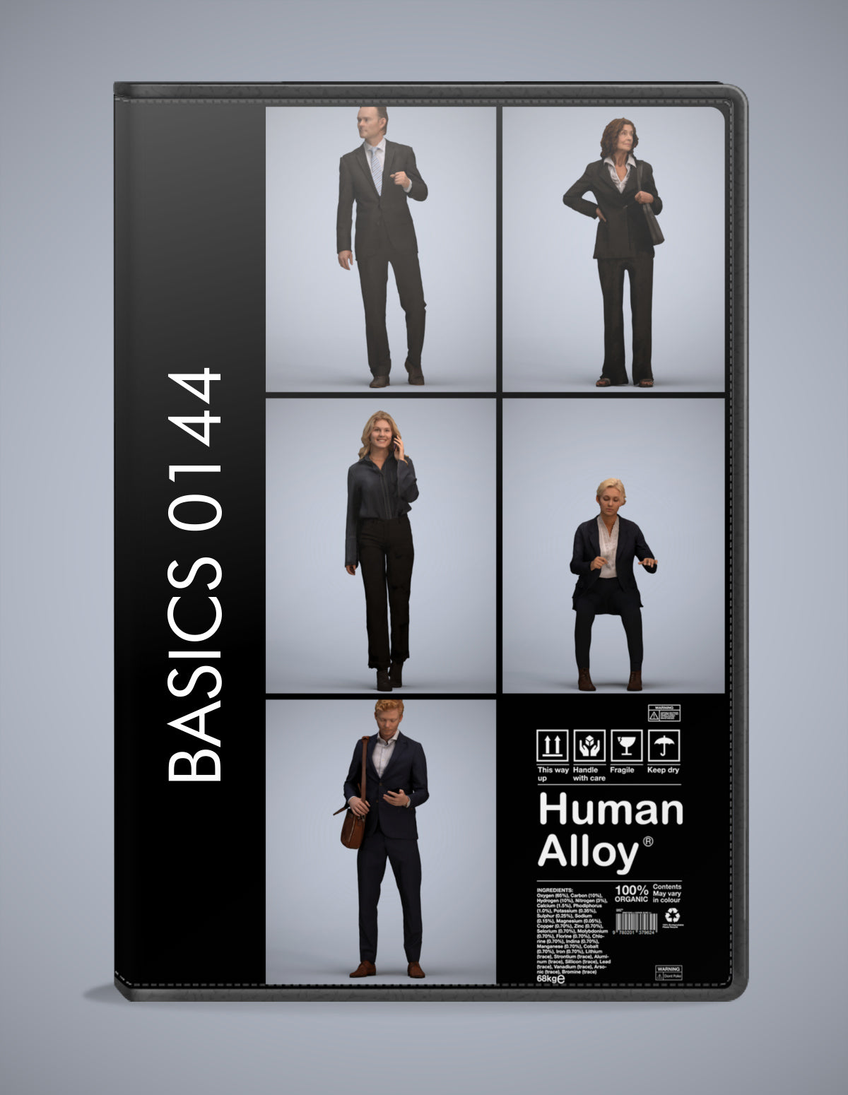realistic 3D humans business pack, 5 archviz people FBX OBJ for Blender