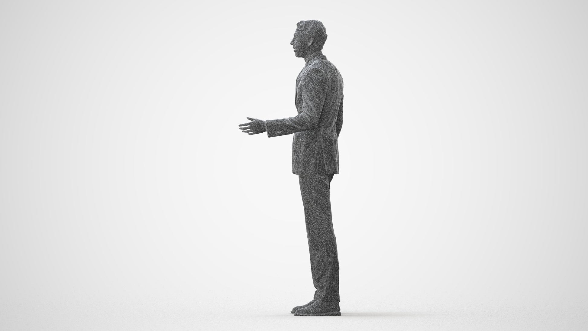 3D people model man business, scanned human for 3ds Max rendering, square thumbnail