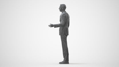 3D people model man business, scanned human for 3ds Max rendering, square thumbnail