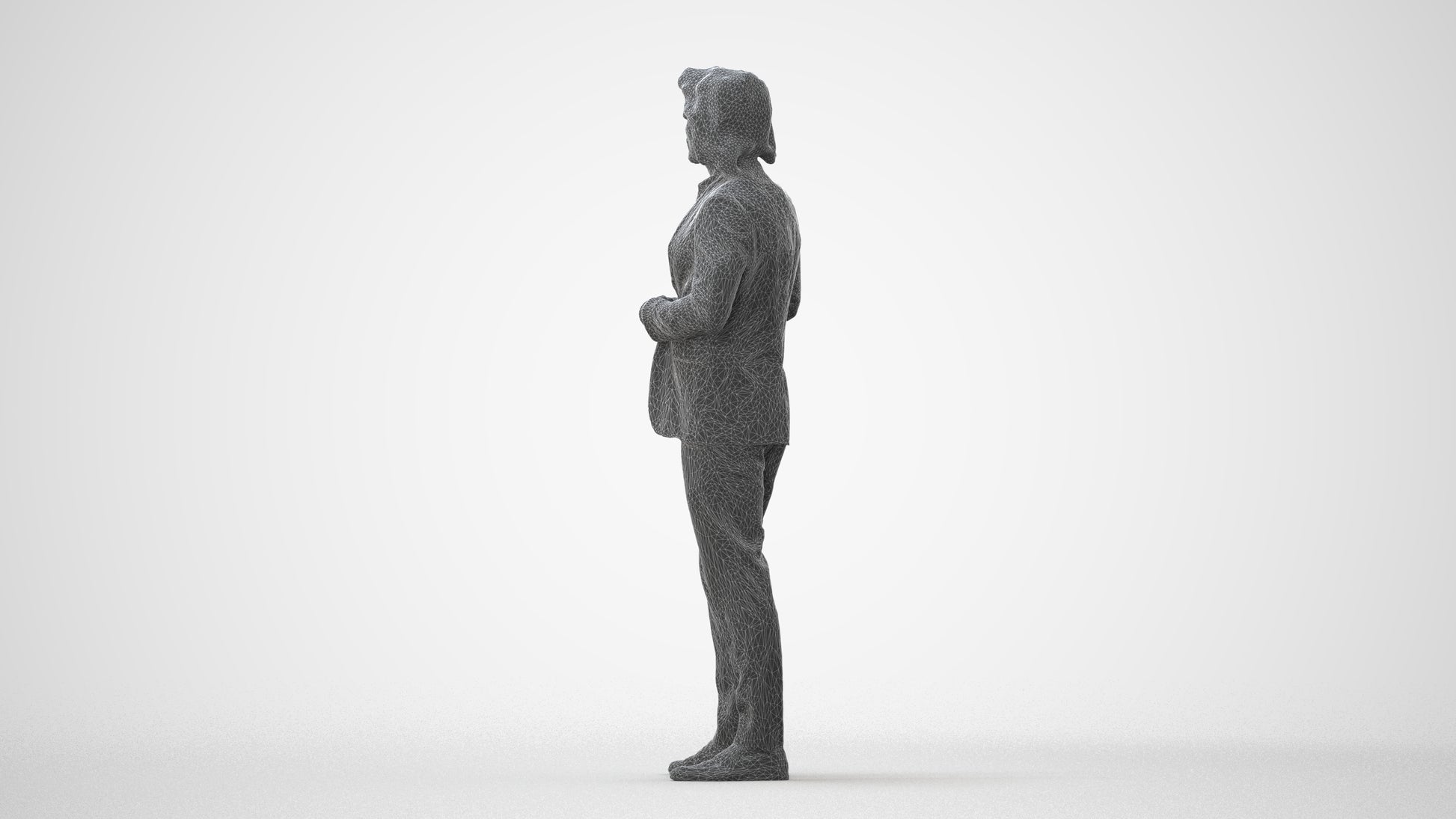 photogrammetry 3D man business, realistic human model archviz FBX, square thumbnail