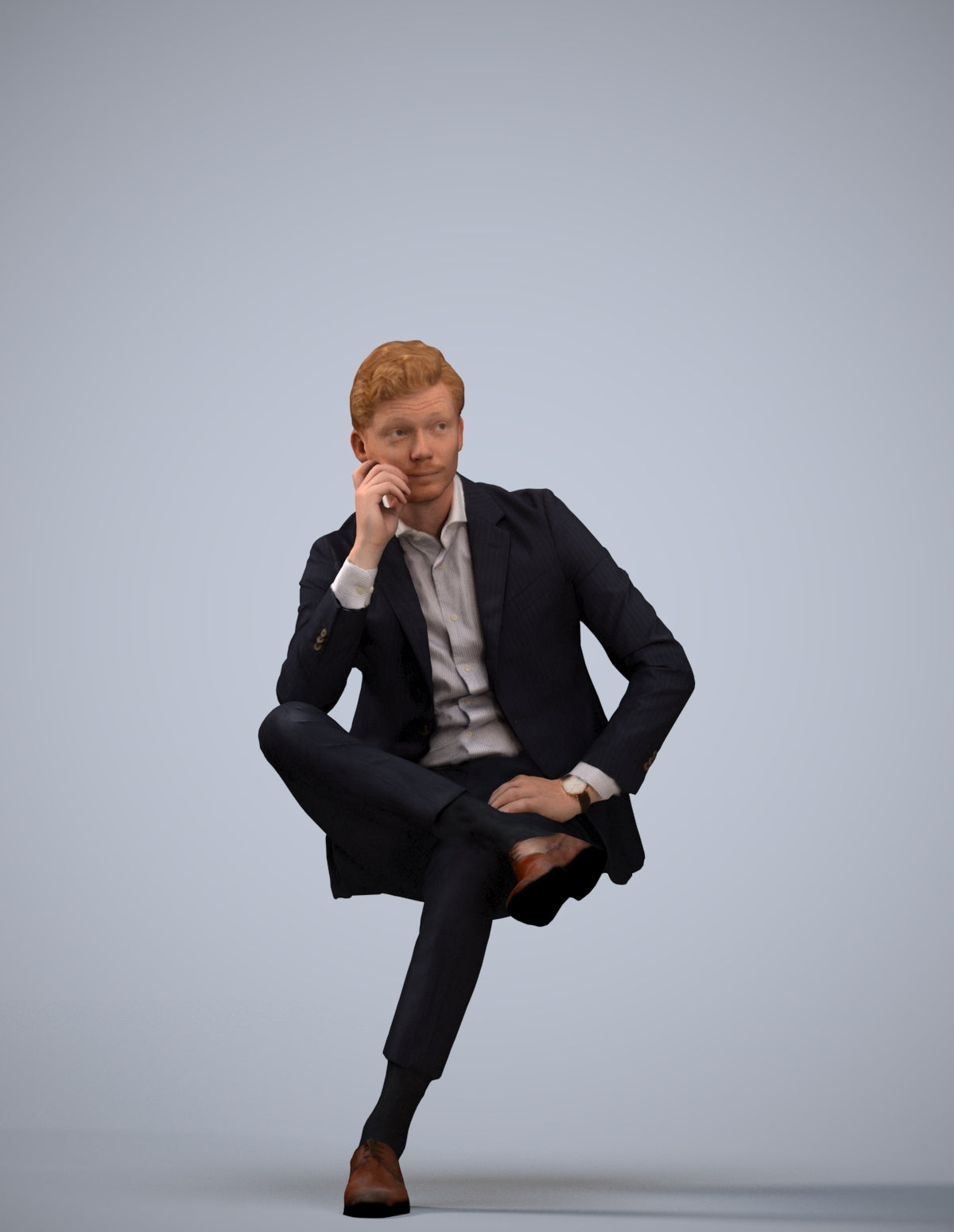 photogrammetry 3D man business, realistic human model archviz FBX