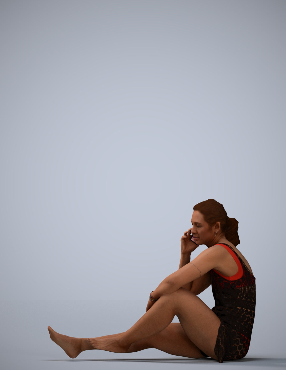 realistic 3D people woman sport pool, render-ready for V-Ray and Corona, FBX OBJ