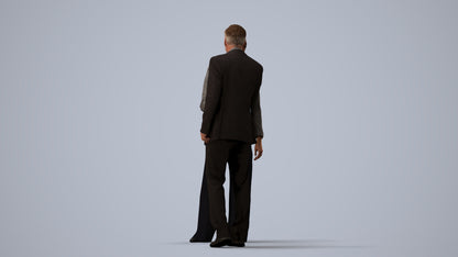 photogrammetry 3D woman business, realistic human model archviz FBX, three-quarter view render