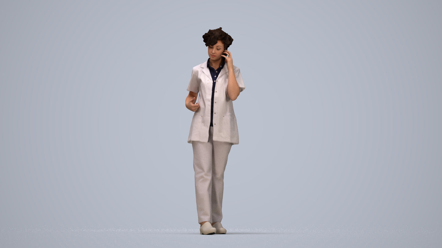 photogrammetry 3D woman medical, realistic human model archviz FBX, top-down view render