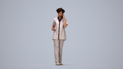 photogrammetry 3D woman medical, realistic human model archviz FBX, top-down view render