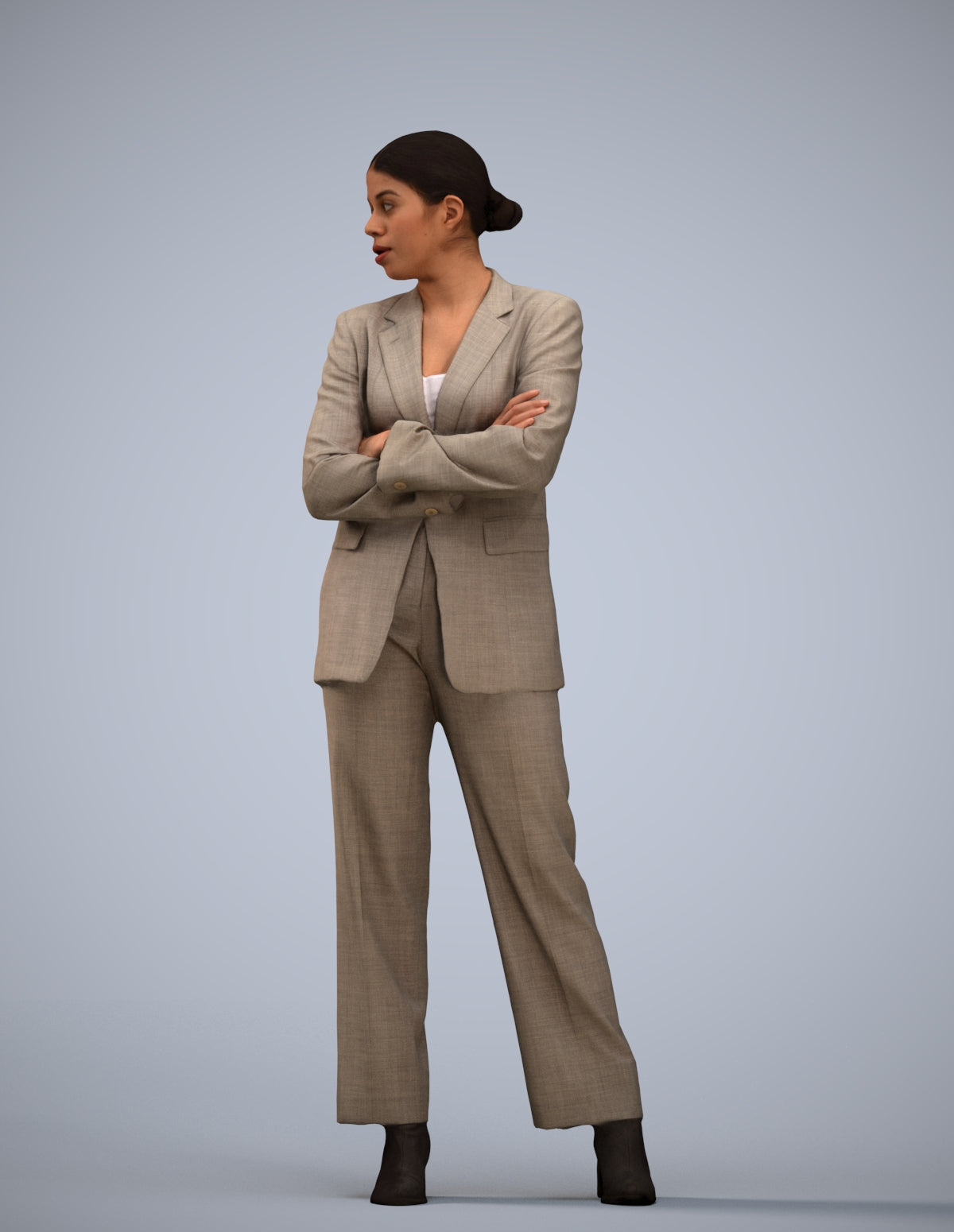 photogrammetry 3D woman business, realistic human model archviz FBX