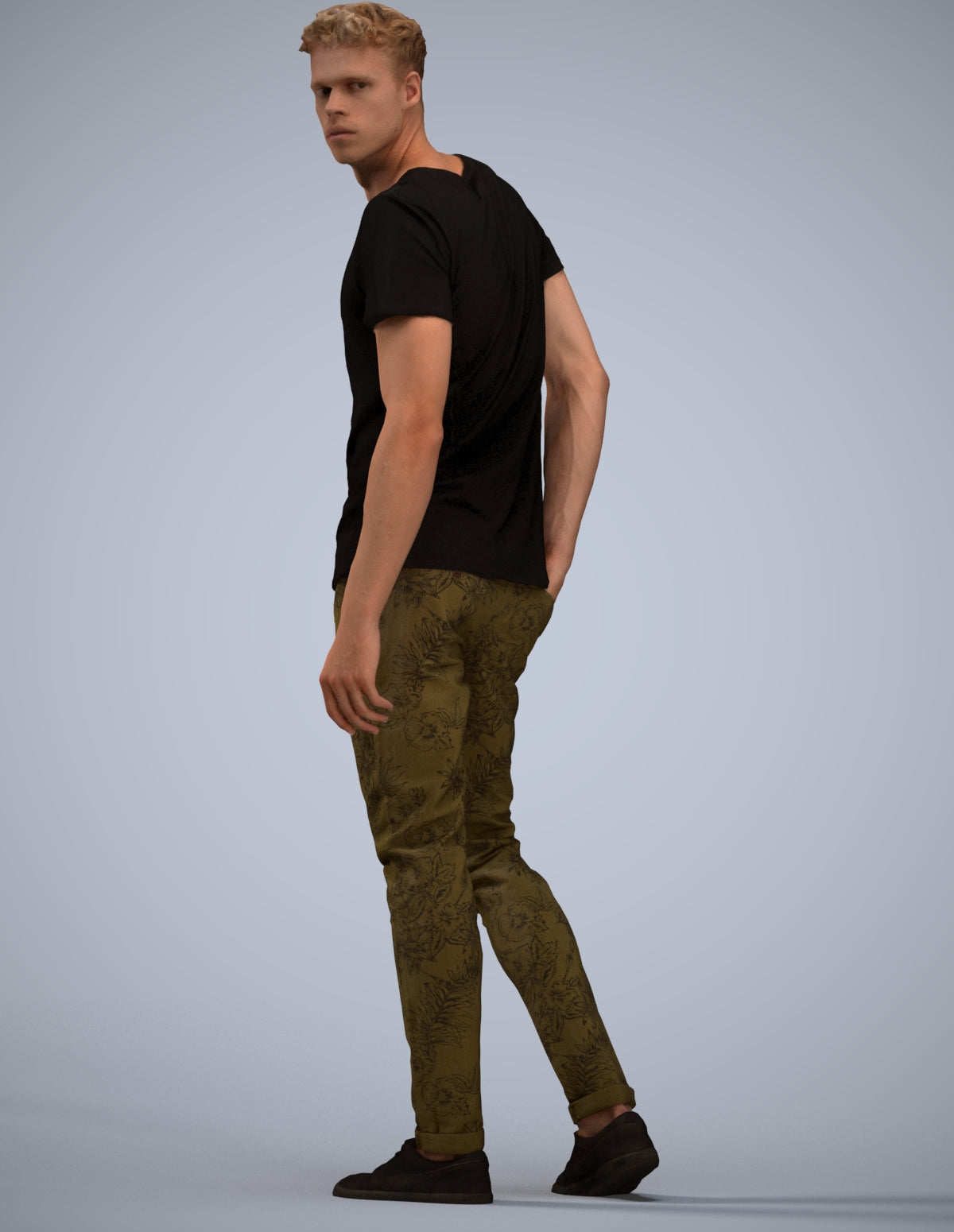 3D scanned man mix casual, photorealistic archviz people for Enscape and SketchUp