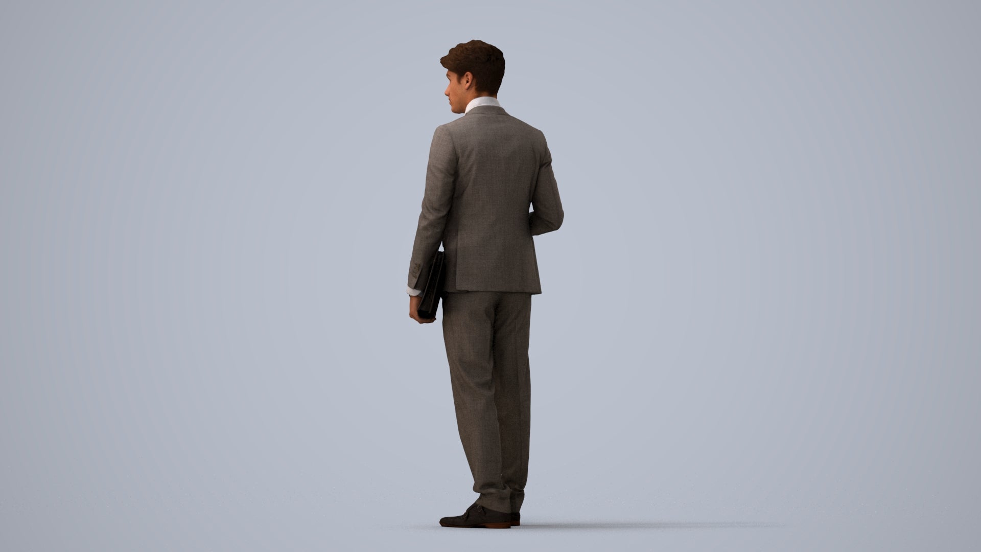 realistic 3D people man business, render-ready for V-Ray and Corona, FBX OBJ, three-quarter view render