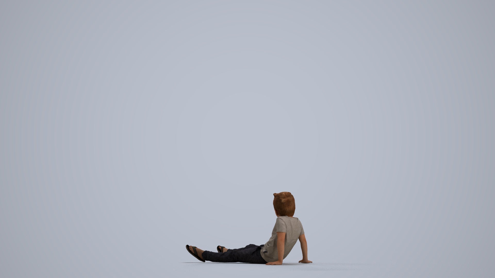 realistic 3D people boy casual kids, render-ready for V-Ray and Corona, FBX OBJ, front view render