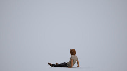 realistic 3D people boy casual kids, render-ready for V-Ray and Corona, FBX OBJ, front view render