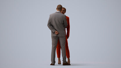 3D scanned woman business, photorealistic archviz people for Enscape and SketchUp, three-quarter view render