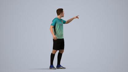 realistic 3D boy sport, scanned archviz people for Blender and 3ds Max, side view render